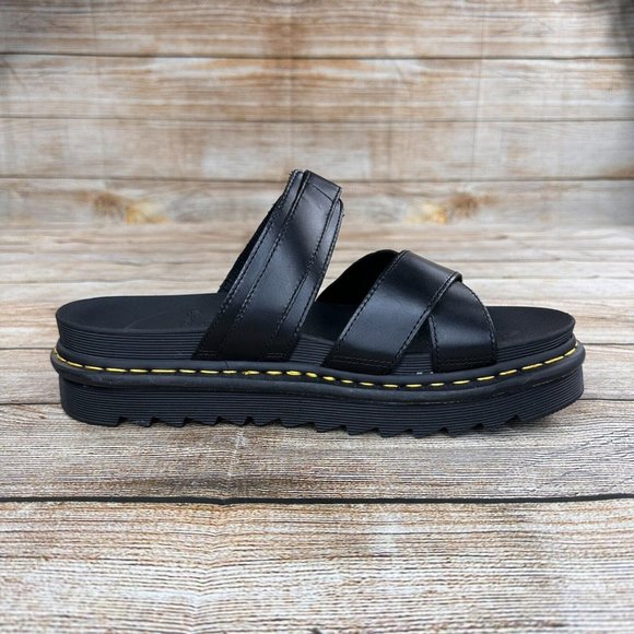 Dr Martens Ryker Slide Sandals Men Size 13 Leather Strap Sandals AWOO4 - NEW main image 4